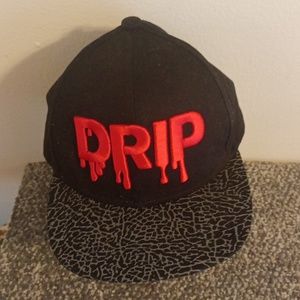 Hustle Drip black youth snap back cap one size fits most
